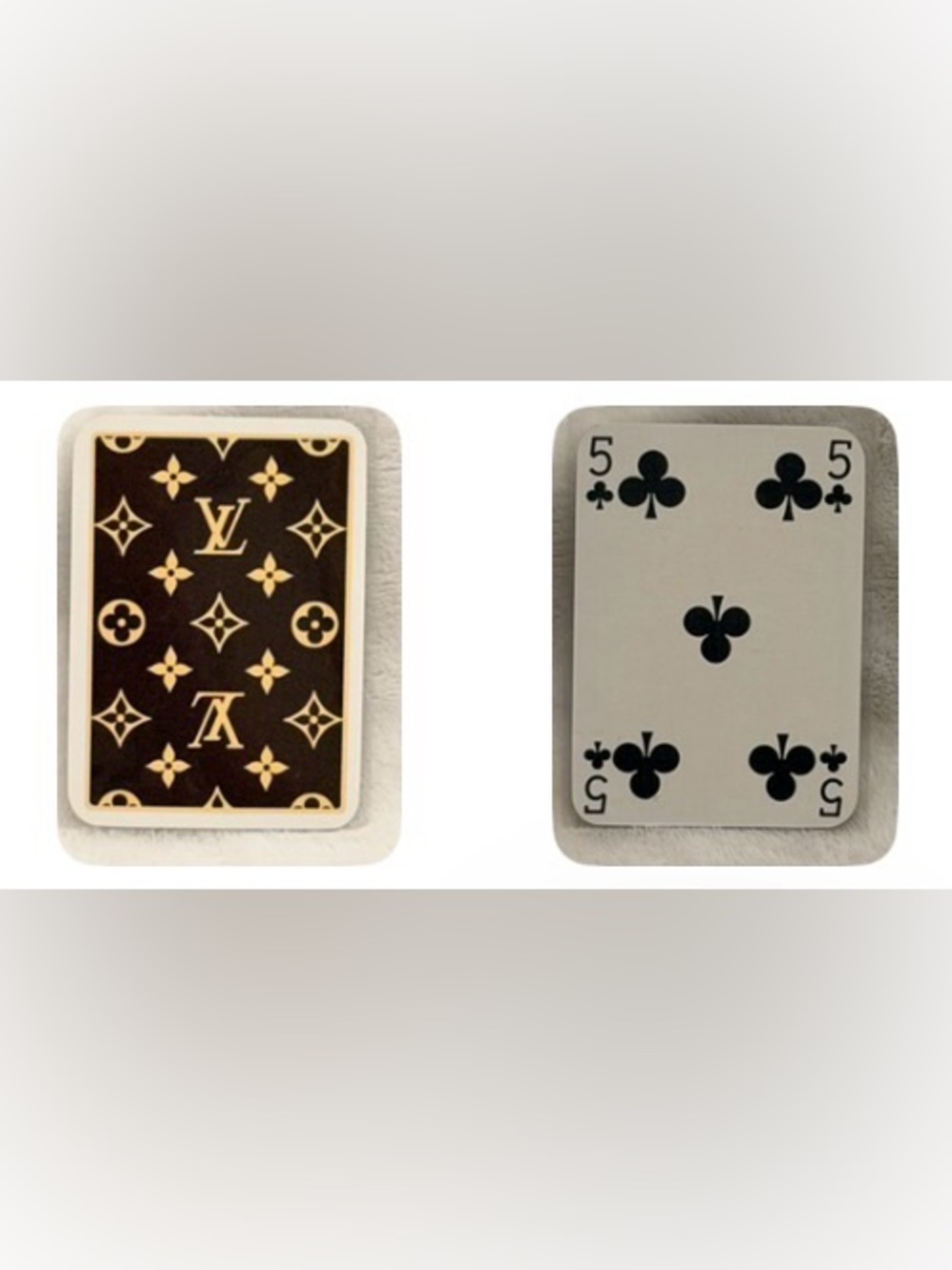 Authentic Louis Vuitton LV Monogram Playing Card Rare Casino Poker Collectible